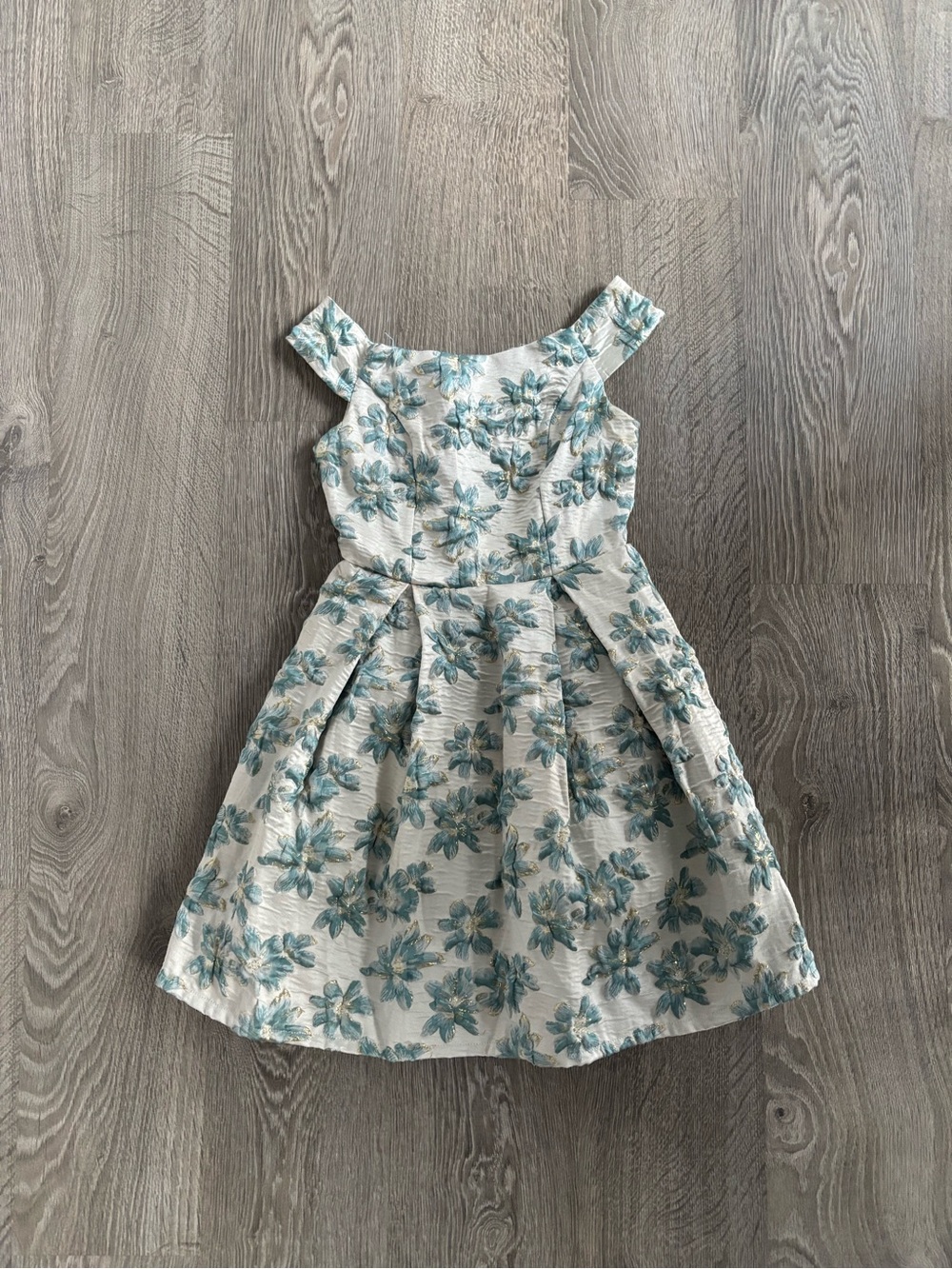 Floral Off-Shoulder Fit & Flare Dress by Chelsea